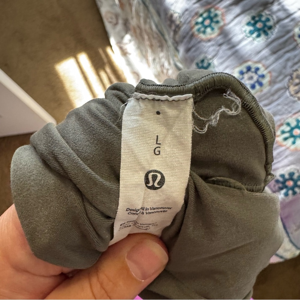 lululemon Wundermost Army Green Square Neck Bodysuit - Picture 6 of 6